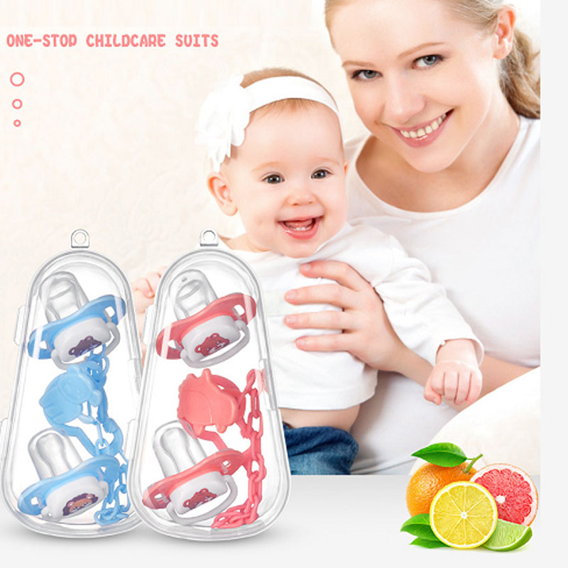 Silicone Baby Pacifier Set