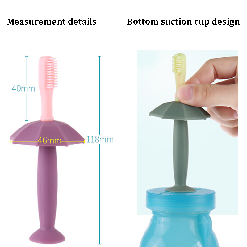 silicone training teething toothbrush