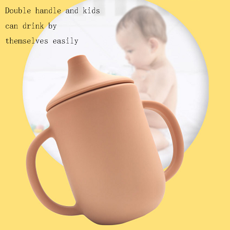 baby silicone cup with dual handles