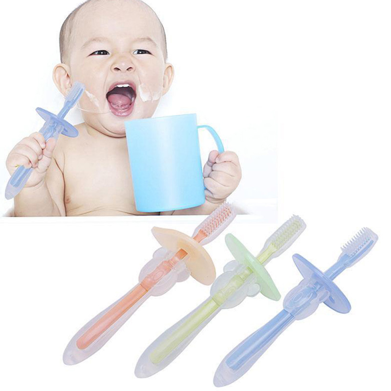 safe silicone baby toothbrush