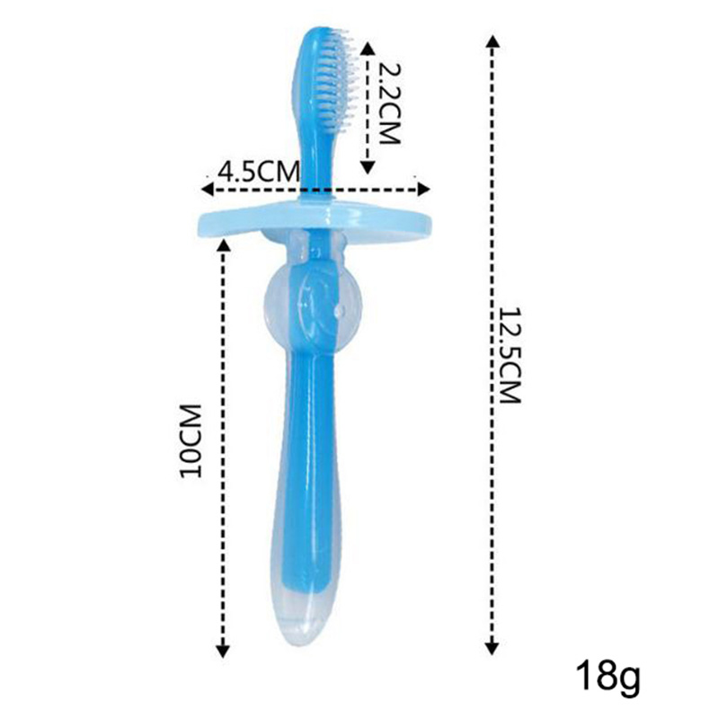 silicone training teething toothbrush