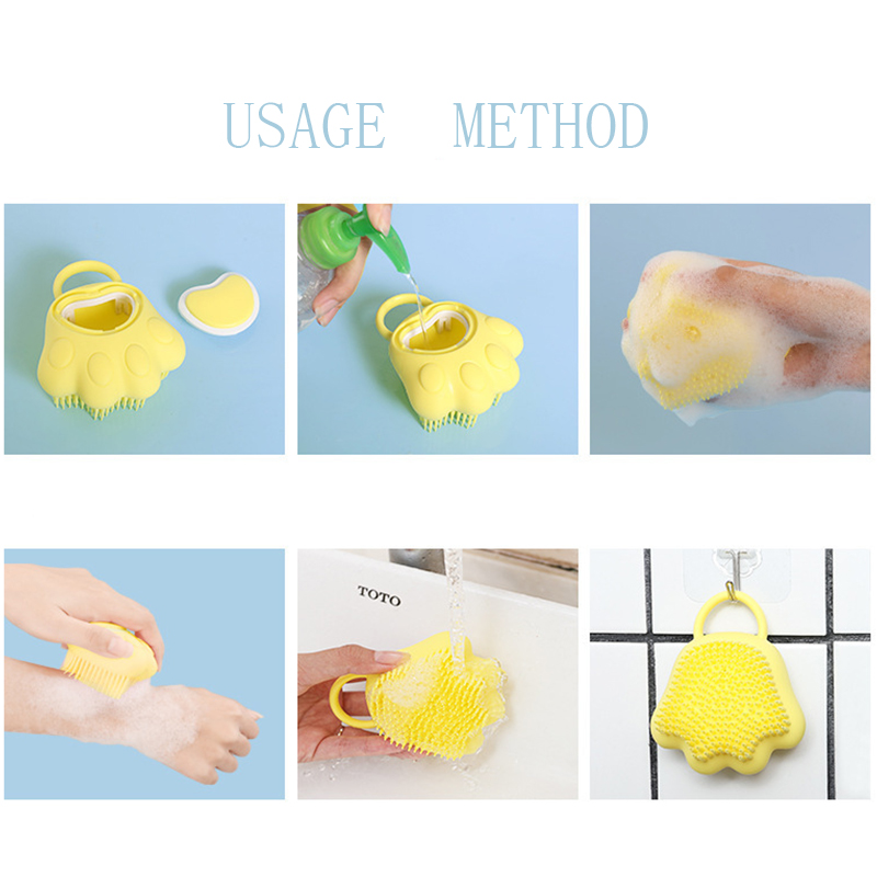 soft silicone body shower brush