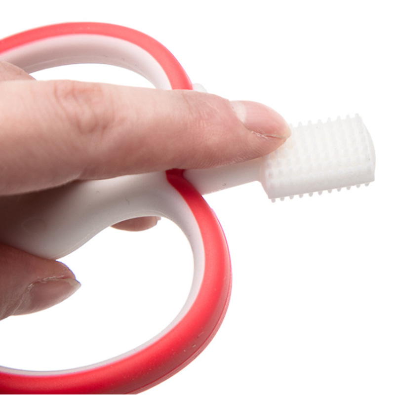 silicone training teething toothbrush