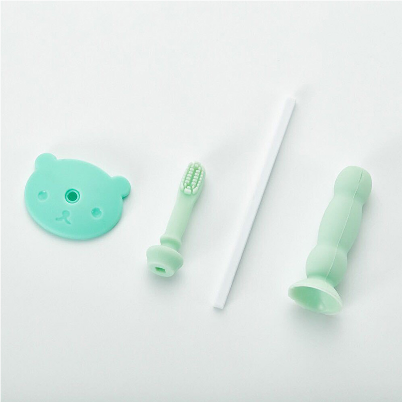 silicone training teething toothbrush