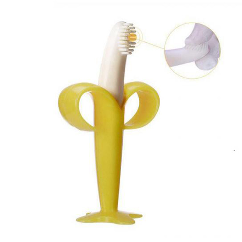 safe silicone baby toothbrush