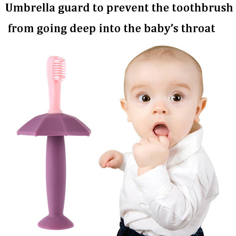 safe silicone baby toothbrush