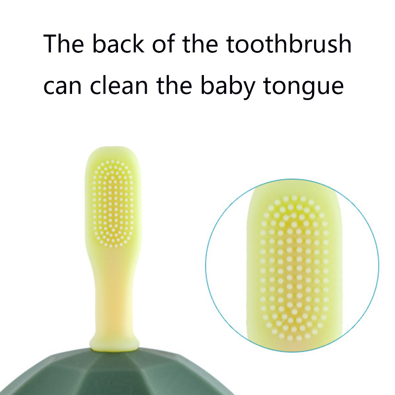 silicone training teething toothbrush