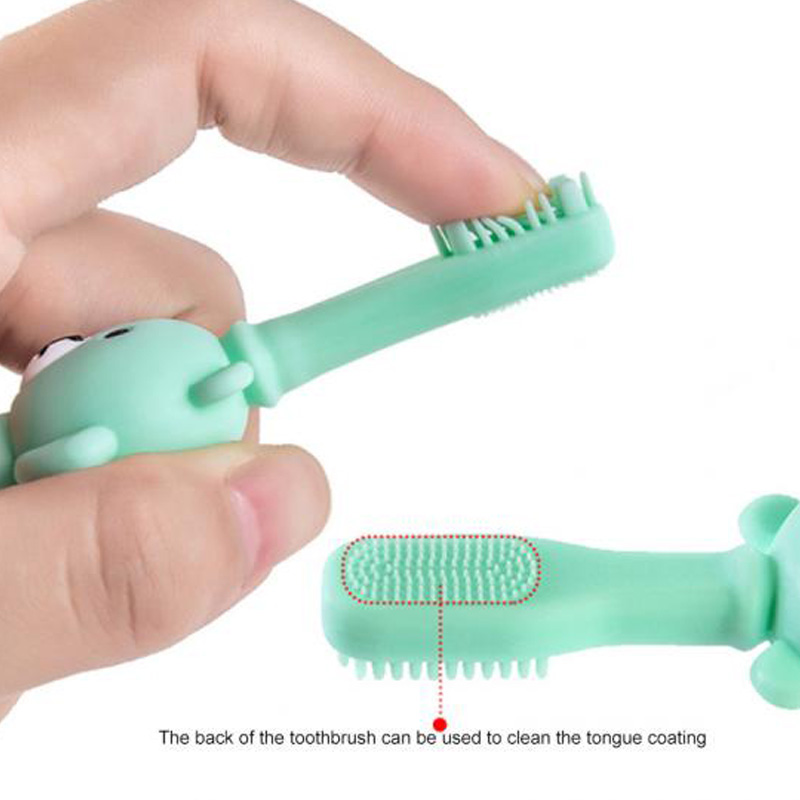 silicone training teething toothbrush