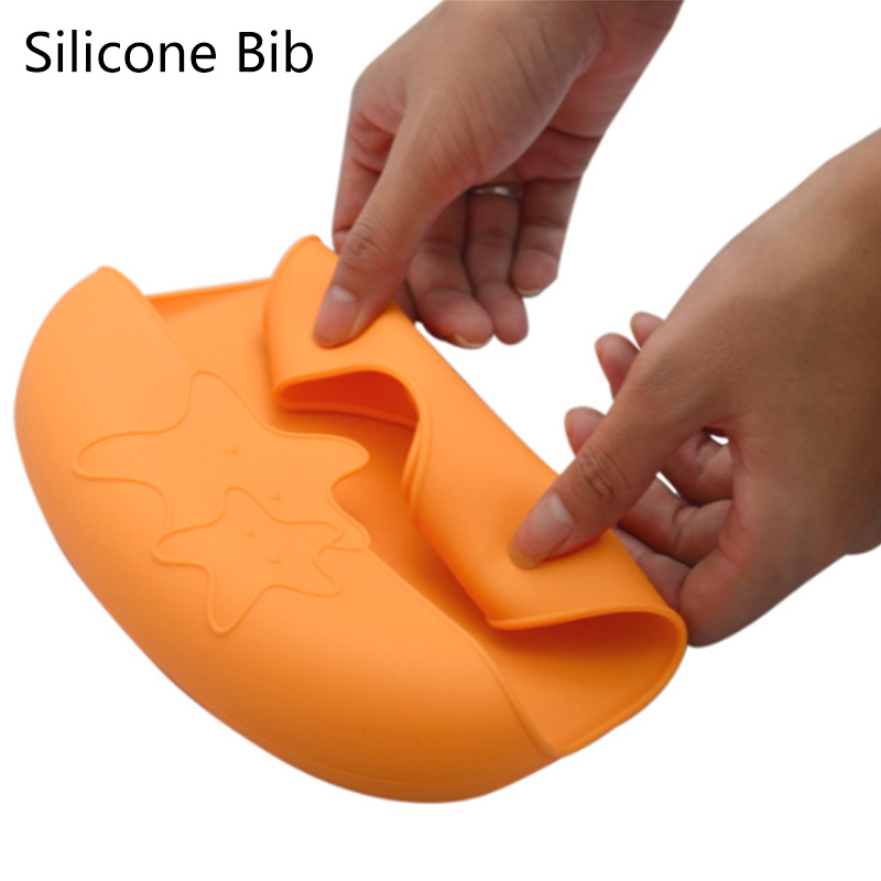 Big pocket soft silicone bibs