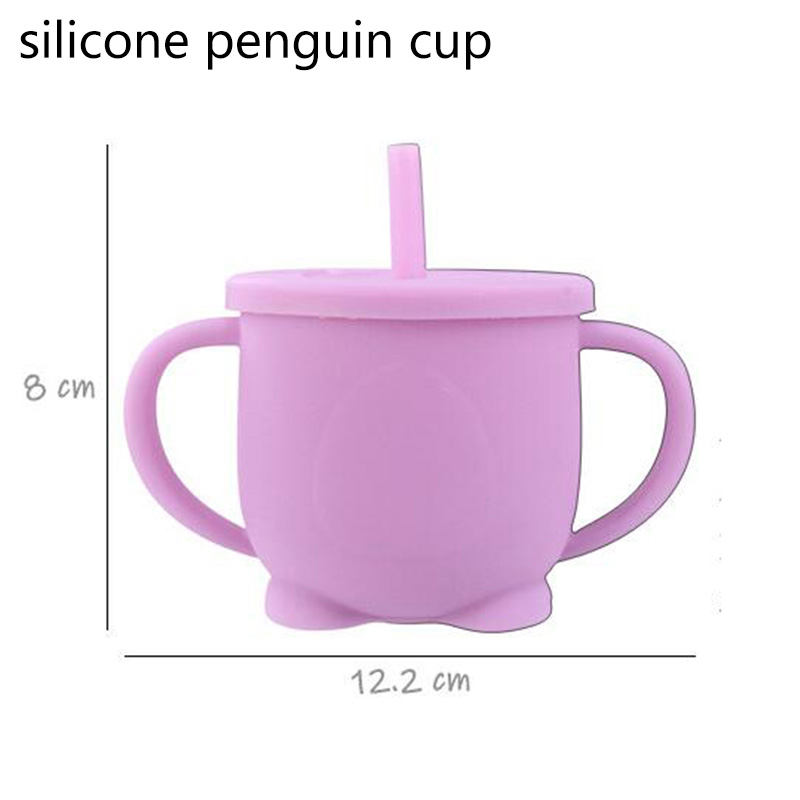 baby silicone cup with dual handles