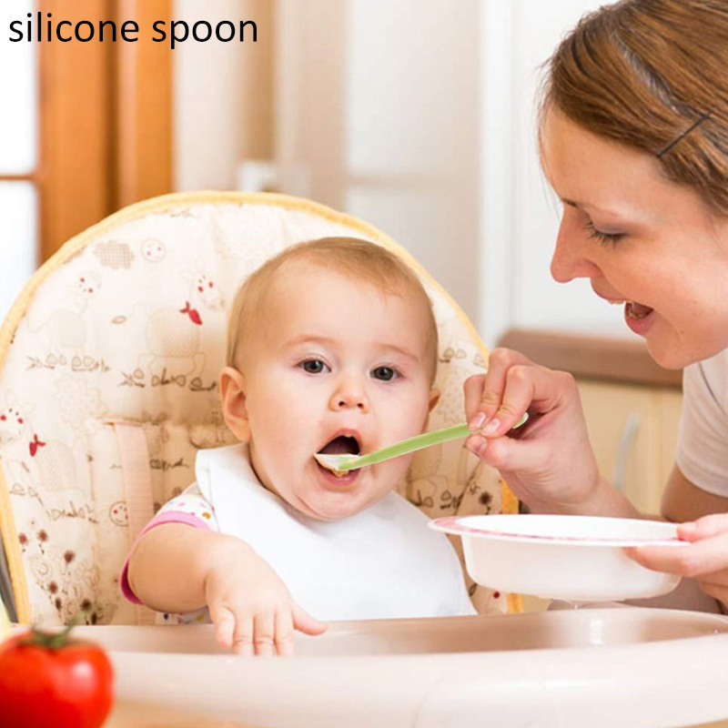 Food grade silicone baby training spoon