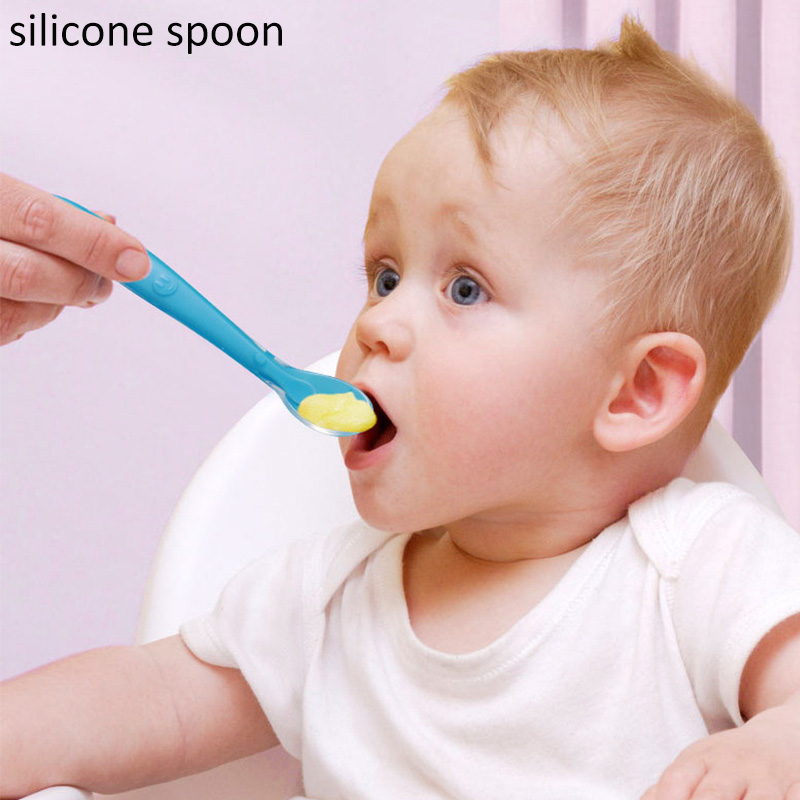 silicone infant feeding spoon