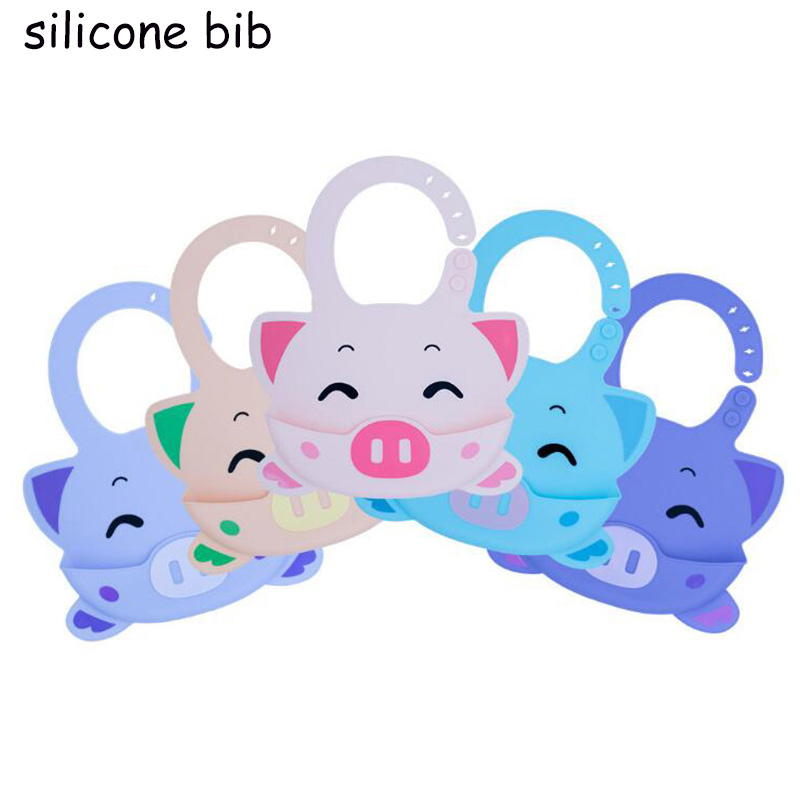 Big pocket soft silicone bibs