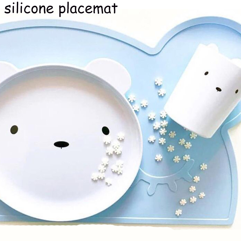 Anti-Slip Kids Table Mat Tableware 