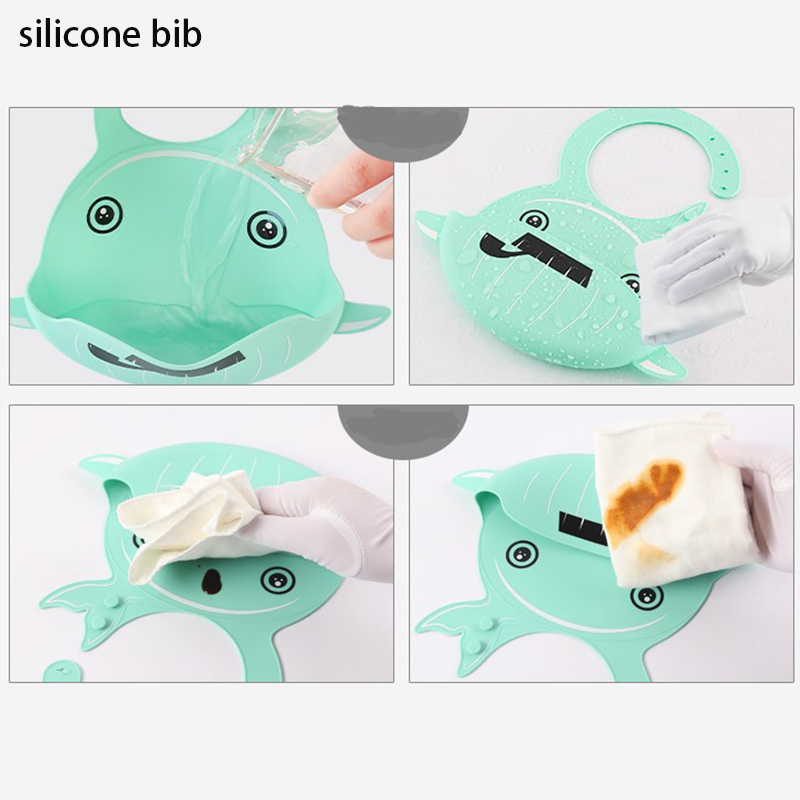 Waterproof silicone baby bibs