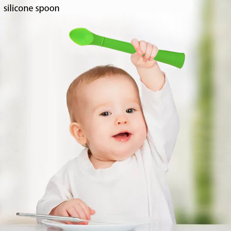 silicone baby spoon