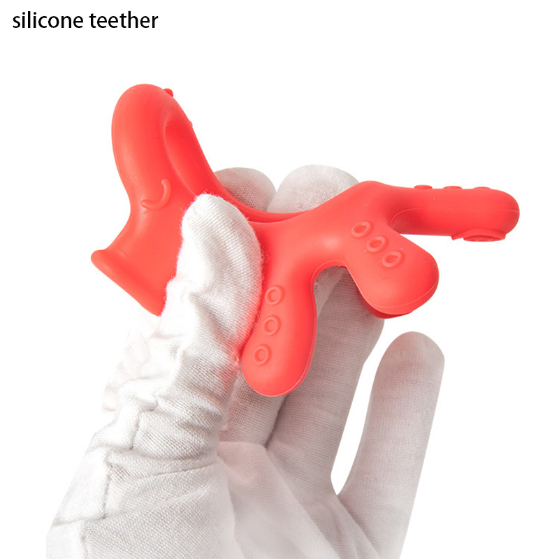 Anti-choking silicone teether toy