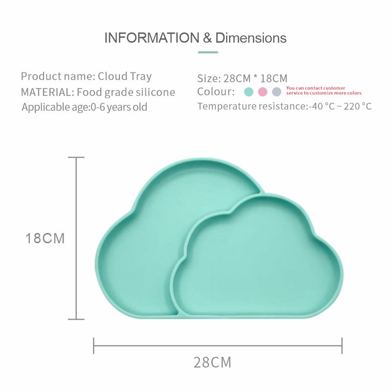 clouds silicone plate