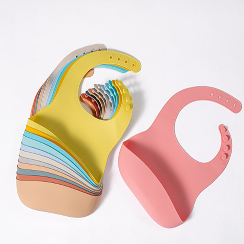 Multicolor silicone baby bib