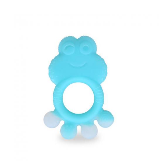 Baby silicone teethers BPA free toddler infant teething ring toy cute frog design