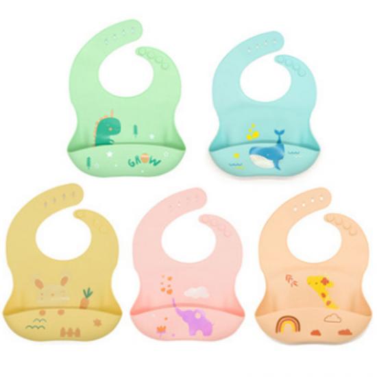 Food grade waterproof silicone baby bibs