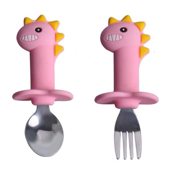 Baby soft silicone training spoon