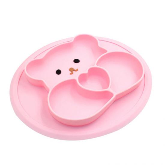 divided silicone plate with suction for kids