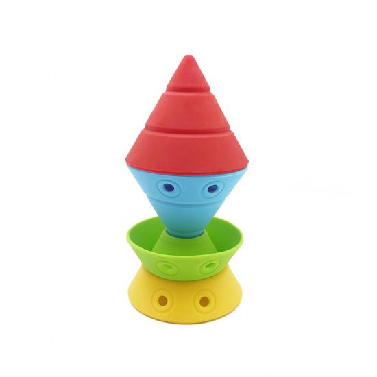 Silicone stacking toyes building blocks