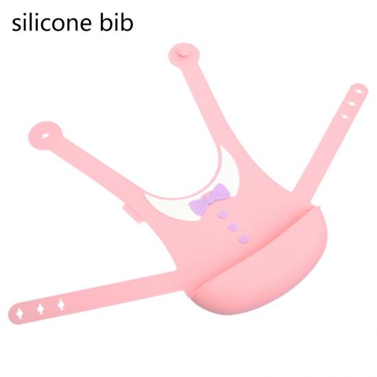 Food grade waterproof silicone baby bibs