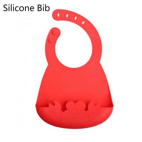 Food grade waterproof silicone baby bibs