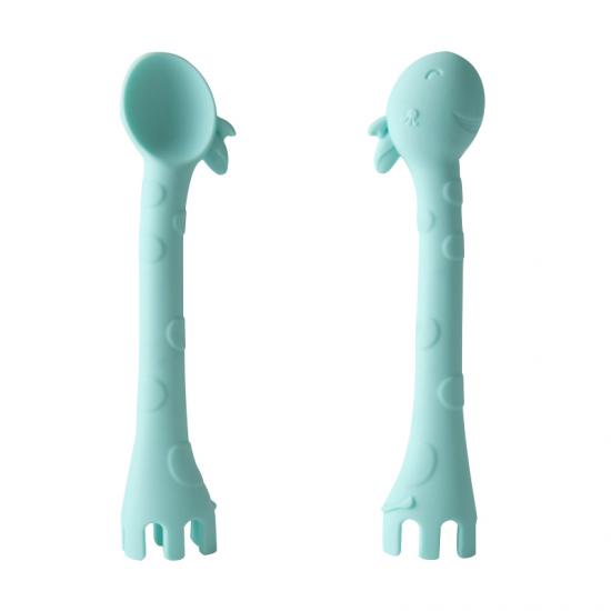 Baby soft silicone training spoon