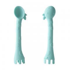 Baby soft silicone training spoon