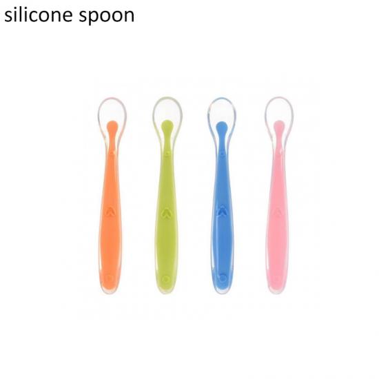 Baby soft silicone training spoon