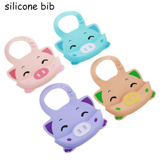 Food grade waterproof silicone baby bibs