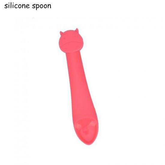 Baby soft silicone training spoon