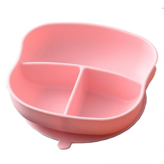 divided silicone plate with suction for kids