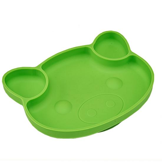 divided silicone plate with suction for kids