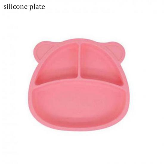 divided silicone plate with suction for kids