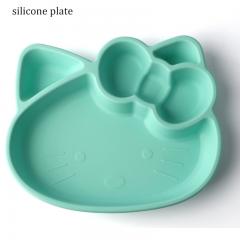 divided silicone plate with suction for kids