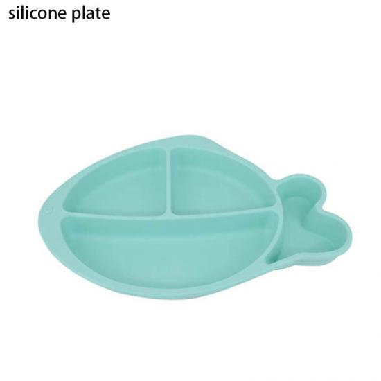 divided silicone plate with suction for kids