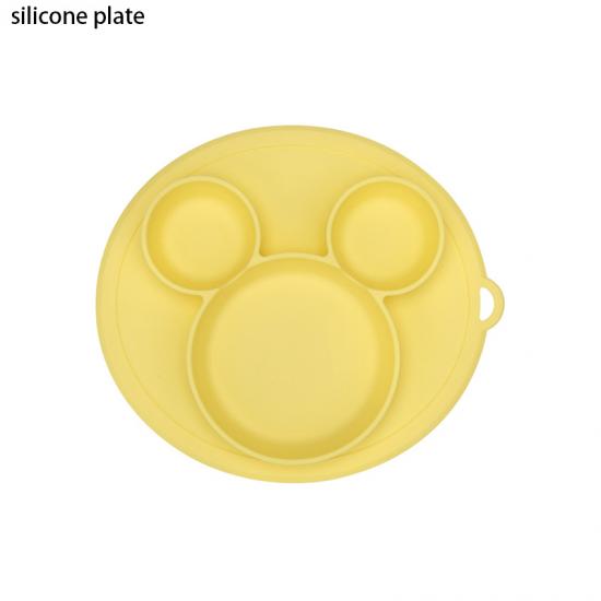 divided silicone plate with suction for kids