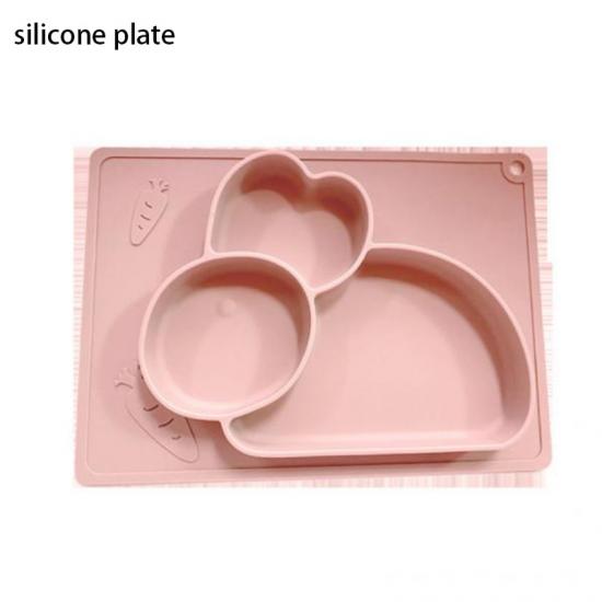 divided silicone plate with suction for kids