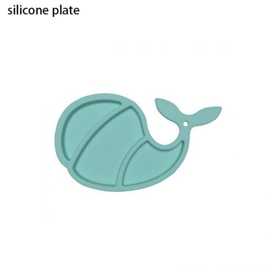 divided silicone plate with suction for kids