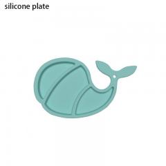 divided silicone plate with suction for kids