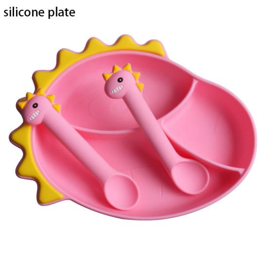 divided silicone plate with suction for kids